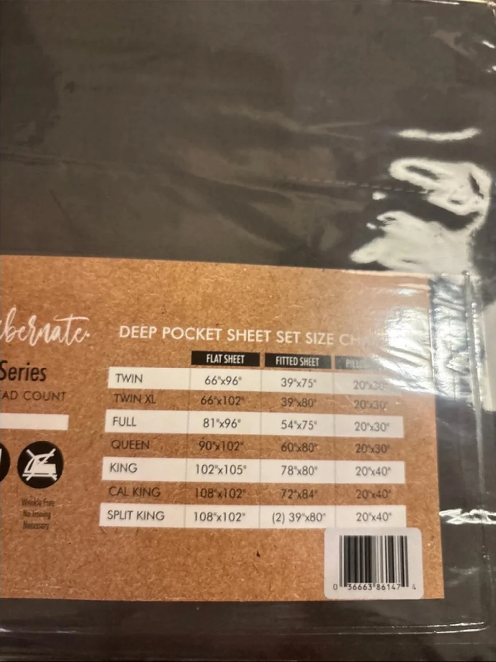 Hibernate Twin XL Sheet Set - Gray brand new in package